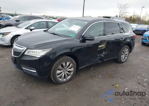2014 Acura Mdx Technology Package from USA, damaged, VIN 5FRYD4H49EB024486